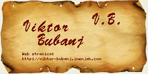 Viktor Bubanj vizit kartica
